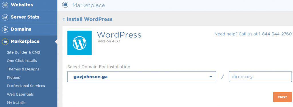 Install wordpress